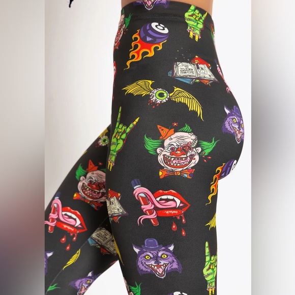 Blackmilk “﻿CREEPTURE FEATURE BLACK HWMF LEGGINGS” Size Medium M NWT Creepy Dark - Picture 15 of 16